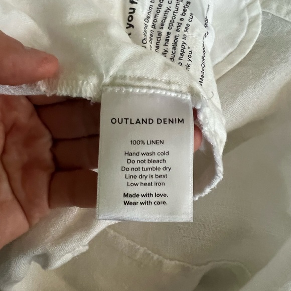 Outland Denim White Linen Skirt - Picture 9 of 16